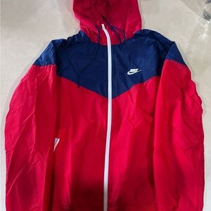 Nike Red and Blue Windbreaker Jacket
